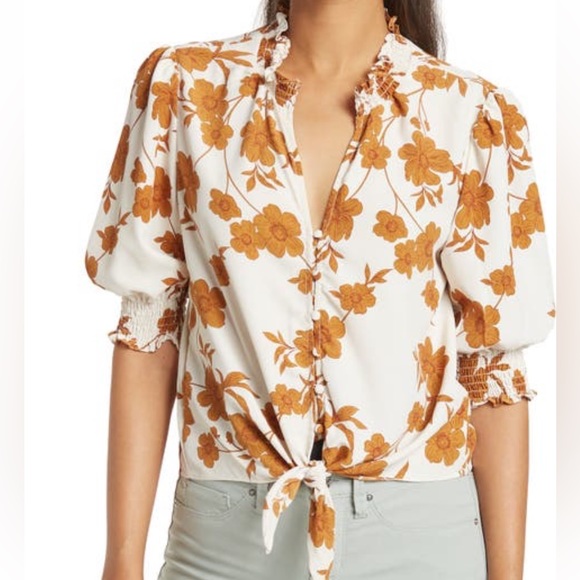 Sanctuary tie front blouse - Picture 1 of 12